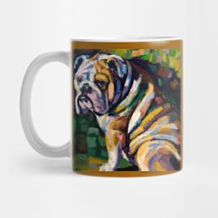 English Bulldog in the style of Cezanne Mug